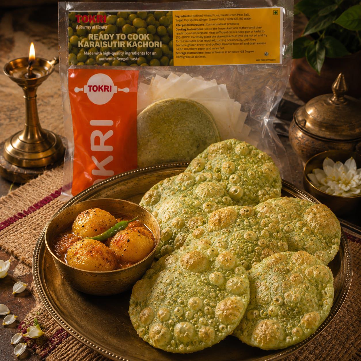 Ready To Cook Koraishutir Kochuri (Pack of 10)